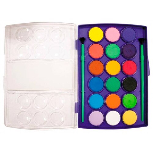 Acuarela De Plástico Redondo Con 18 Colores Surtidos Smarty