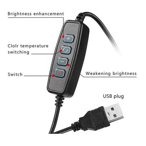 Aro de Luz Led 8 pulgadas para selfies con tripie portatil para escritorio