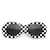 Gafas de sol cuadriculadas Vintage blanco negro