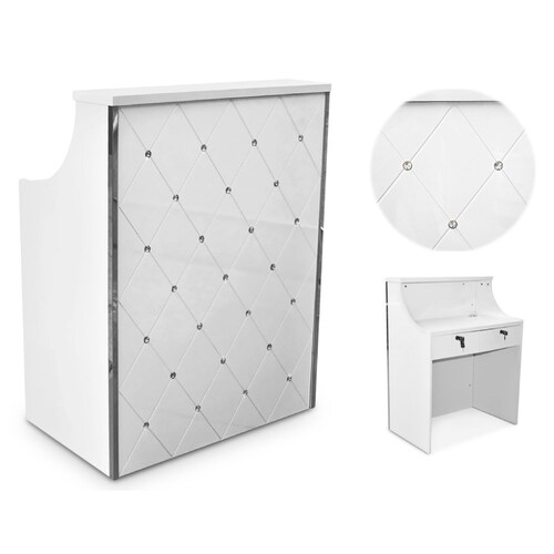 Mueble Recepcion Estetica Peluqueria Barberia Escritorio Blanco