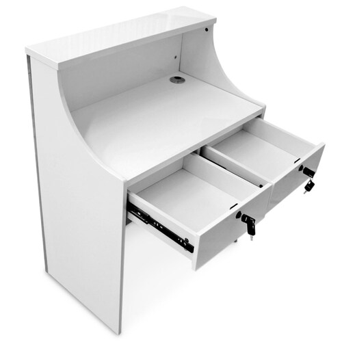 Mueble Recepcion Estetica Peluqueria Barberia Escritorio Blanco