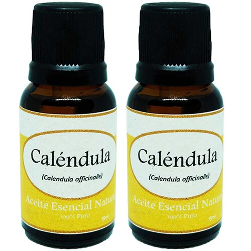 Calendula 2 Frascos Kit Aceite Esencial Natural Aromaterapia Difusor Krisamex