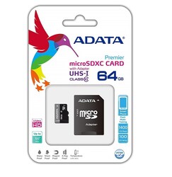 Memoria Micro SD ADATA UHS-I U1 64GB 30MB/s 10MB/s Negro CEL CAMARAS DEPORTIVAS TABLETAS NEGRO PC