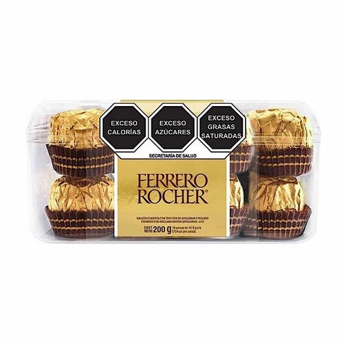 Chocolates Ferrero Rocher 16 piezas 