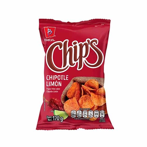 Surtido De Papás Fritas, Chips, 4 de 170g c/u.
