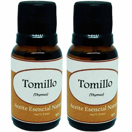 Tomillo Aceite Esencial Natural 2 Frascos Kit Aromaterapia Difusor KRISAMEX