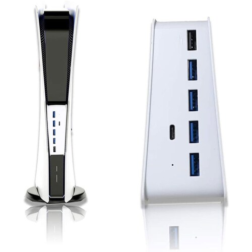 MandaLibre Puertos USB Extra Para PlayStation 5 - Blanco