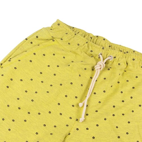 Short Para Hombre Jogger Sporstwear Color Amarillo Estampado