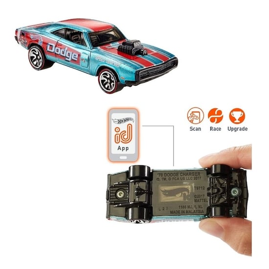 Hot Wheels ID '70 Dodge Charger R/T | Vehículo De Juguete Con NFC | Escaneable Para Juego Digital | Edición Speed Demons | +8 Años