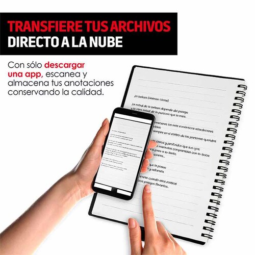 Cuaderno Inteligente Reutilizable De 50 Hojas 3 Plumas Redlemon