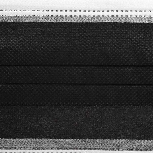 Cubrebocas Termosellado Tricapa Desechable Caja con 10 piezas cada una X 50pzs Color Negro JH Hokins Calidad Premium Registro Sanitario