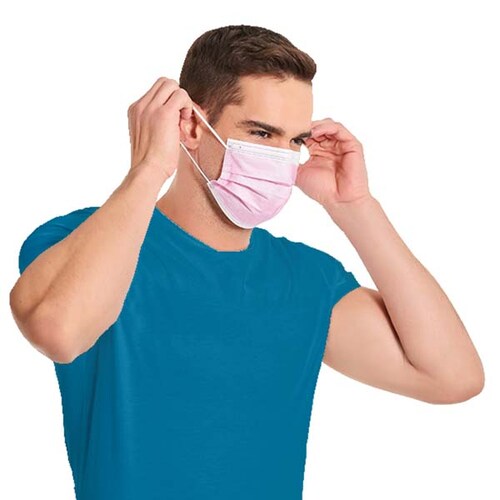 Cubrebocas Termosellado Tricapa Desechable 30 Pza Color Rosa JH Hokins Calidad Premium Grado Quirurgico Registro Sanitario