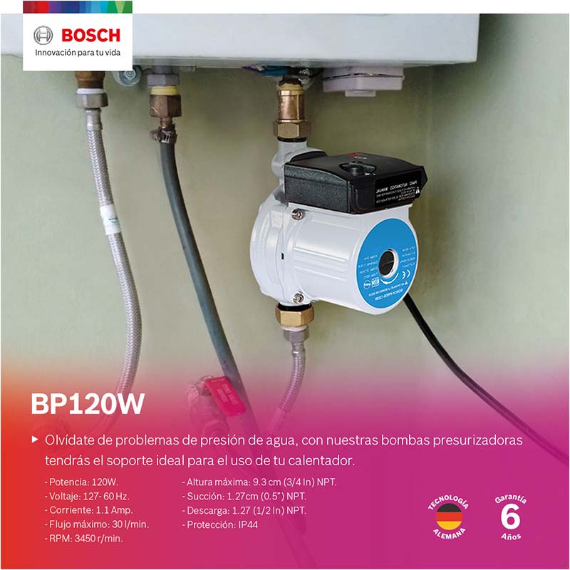 Bomba Presurizadora Para 2 Servicios 120 W Bosch