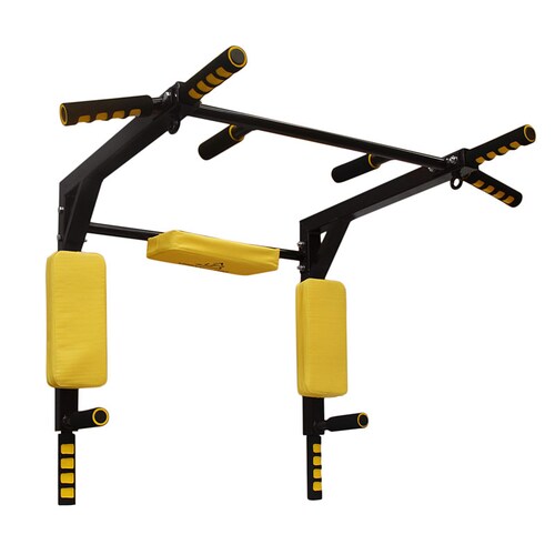 Gym Barra Para Dominadas Color 8 En 1 Uso Rudo fondos espalda uso domestico Unitalla Amarillo