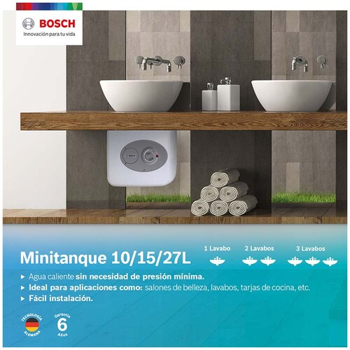 Calentador Electrico 110V Deposito 15 L Minitank 18 mm Bosch