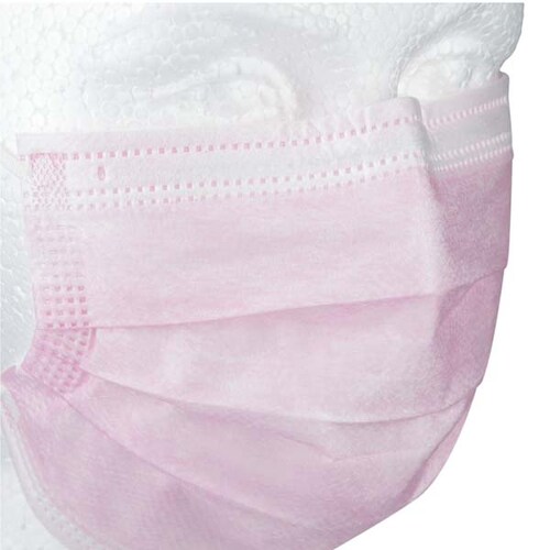 Cubrebocas Termosellado Tricapa Desechable 500 Pza Color Rosa JH Hokins Calidad Premium Grado Quirurgico Registro Sanitario