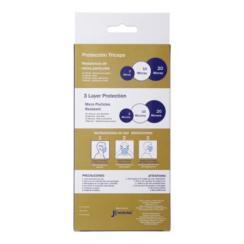 Cubrebocas Termosellado Tricapa Desechable 500 Pza Color Rosa JH Hokins Calidad Premium Grado Quirurgico Registro Sanitario