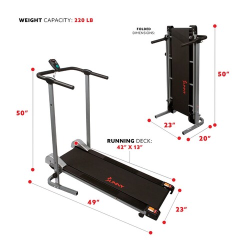 Fitness Caminadora para andar Manual Sunny Health and Fitness SF-T1407M.