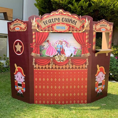 FLINK Teatro Guiñol con Escenario Y Titeres Titos