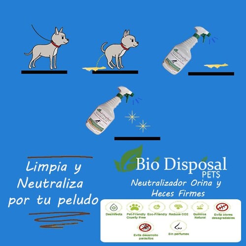 Eliminador Orina de mascotas y desinfectante Bio Disposal Neutralizador de Orina 12LTS