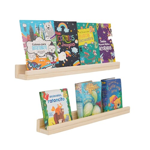 Mueblesfest - $999 MXN Librero 3 repisas Montessori 😍🥰 Fabricada con  madera maciza de pino, tiene 3 repisas donde caben un mínimo de 20 libros  infantiles, puedes colgarla en la pared o