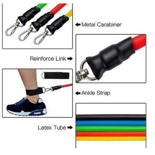 Kit 5 Ligas Resistencia Entrenamiento Bandas Crossfit Gym