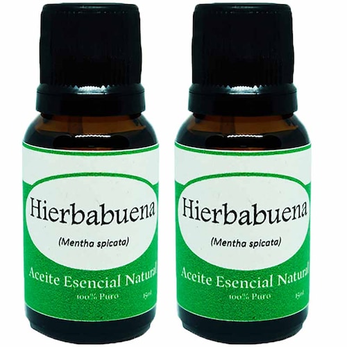 Hierbabuena Aceite Esencial Natural 2 Frascos Kit Aromaterapia Difusor Krisamex