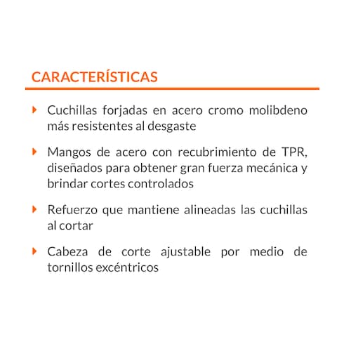 CORTADOR DE CADENAS CORTAPERNOS CIZALLAS PINZAS PARA CORTAR DE 18 TRUPER