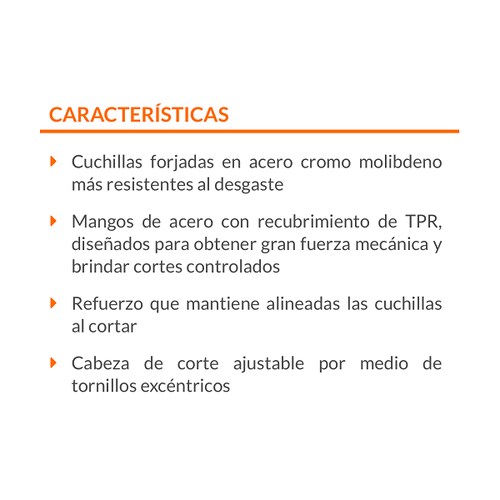 CORTADOR DE CADENAS CORTAPERNOS CIZALLAS PINZAS PARA CORTAR DE 24 TRUPER