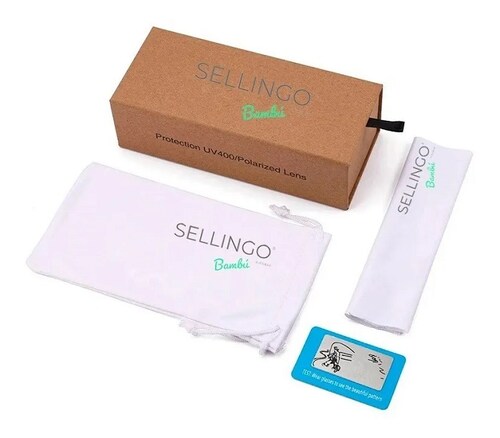 Lentes De Sol Sellingo, De Bamboo Y Madera Colores Bambu, Plata