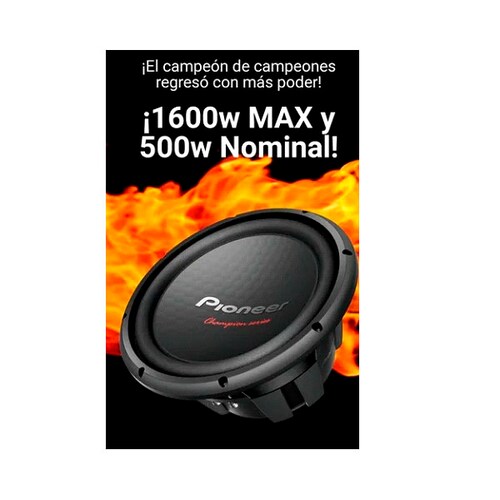 Woofer Pioneer 12  Champions Series De 1600watts Ts-w312d4