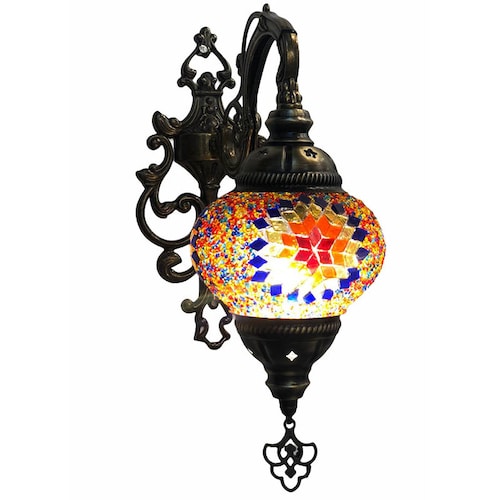 Lámpara Turca Artesanal Pared Mosaico