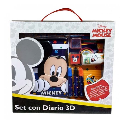  Set con diario 3D Mickey Mouse Disney para niños, colorear