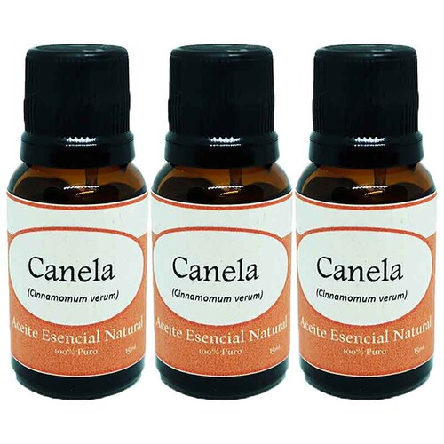 Canela Aceite Esencial Natural 3 Frascos Kit Aromaterapia Humidificador KRISAMEX
