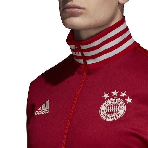 Chamarra Adidas Hombre Fútbol Bayern Rojo CW7335
