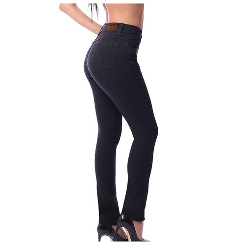 Pantalón de mezclilla para dama Dayana Ajustable POMP! Levanta pompa Corte Recto 