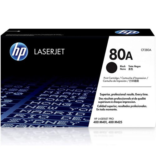 Tóner HP 80A Negro CF280A