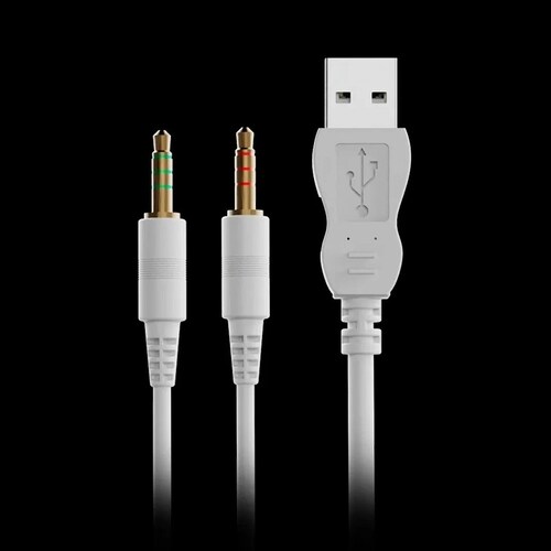 Audífonos Gamer Vsg Gemini White Edition Led