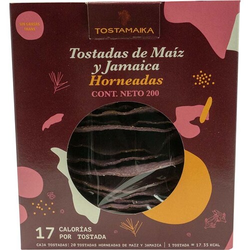 Tostamaika, Deliciosas Tostadas De Maíz Y Jamaica (4 Pack)