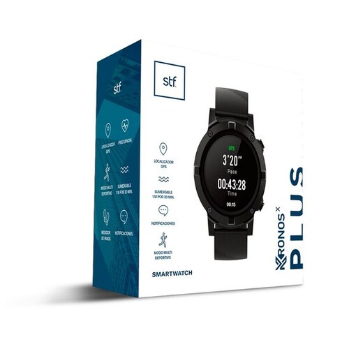Smartwatch Kronos Plus GPS Stf Negro
