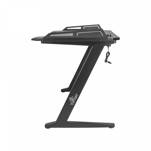 ESCRITORIO GAMER YEYIAN LOKII NEGRO RGB, USB YFD-LWCU-01-BK