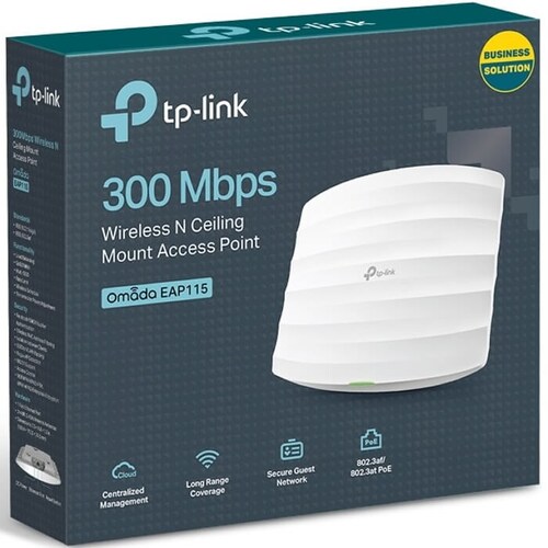 Access Point Tp-Link EAP115 Omada 2.4GHz 300Mbps Montaje En Techo.
