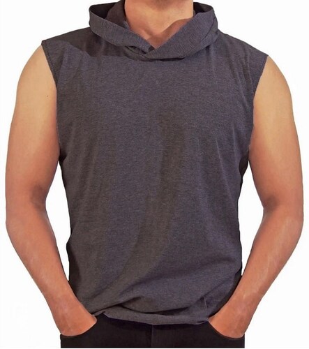 camiseta sin mangas para hombre Con Gorro, playera sin manga