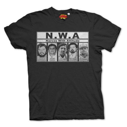 PLAYERA PARA CABALLERO ESTAMPADO NARCOS, SERIE NETFLIX, CHAPO GUZMAN, PLAYERAS CHINOS
