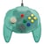 Control Tritube64 para Nintendo 64 N64 Verde helado