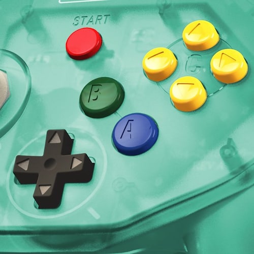 Control Tritube64 para Nintendo 64 N64 Verde helado