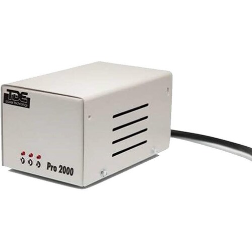 TDE Power Technology , Pro 2000. Regulador de Voltaje y supresor de Picos con Capacidad de 2000WATTS / 16 Amperes. Acondicionador de Voltaje. para Cuatro Equipos de Alto Consumo