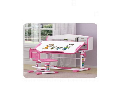 ESCRITORIO ERGONOMICO PARA NIÑOS CON LIBRERO SOFDESK ROSA