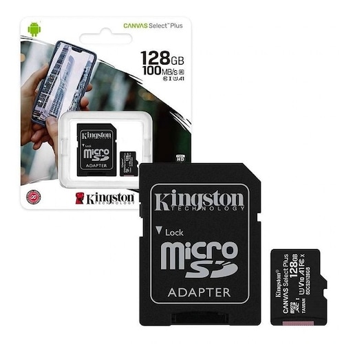 MEMORIA MICRO SD 128 GB KINGSTON 100 MBS