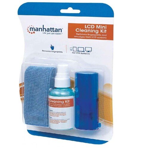 MINI KIT DE LIMPIEZA MANHATTAN PARA PANTALLA LCD 60CC 421010 CELULARES GAMER CONSOLAS MONITORES LAP